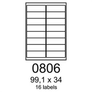 Etikety RAYFILM 99, 1x34 vysokolesklé biele laser R01190806F R0119.0806F vyobraziť