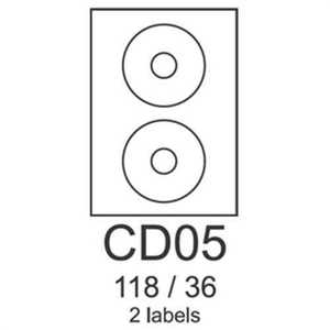 Etikety RAYFILM CD05 118/36 vysokolesklé biele laser R0119CD05F R0119.CD05F vyobraziť