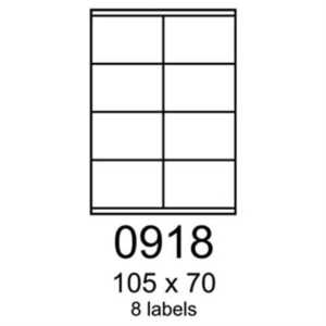 Etikety RAYFILM 105x70 univerzálne zelene R01200918F (1.000 list./A4) R0120.0918F vyobraziť