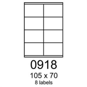 Etikety RAYFILM 105x70 univerzálne žlté R01210918F (1.000 list./A4) R0121.0918F vyobraziť