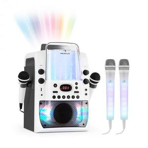 Auna Kara Liquida BT sivá farba + Dazzl mikrofónová sada, karaoke zariadenie, mikrofón, LED osvetlenie vyobraziť