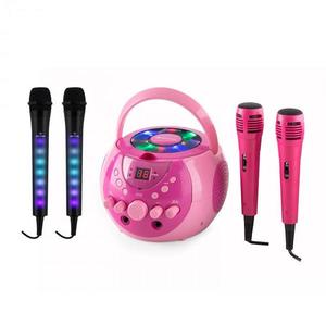 Auna SingSing ružová + Dazzl Mic Set karaoke zariadenie, mikrofón, LED osvetlenie vyobraziť