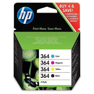 HP N9J73AE - originálna cartridge HP 364, čierna + farebná, 4x3ml vyobraziť