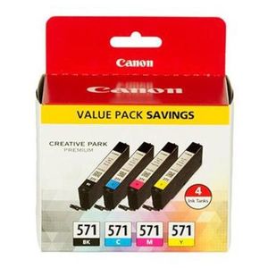 CANON CLI-571 - originálna cartridge, čierna + farebná vyobraziť