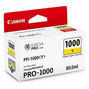 CANON PFI-1000 Y - originálna cartridge, žltá, 3365 strán vyobraziť