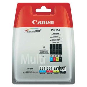 CANON CLI-551 - originálna cartridge, čierna + farebná, 4x7ml vyobraziť