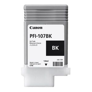 CANON PFI-107 BK - originálna cartridge, čierna, 130ml vyobraziť
