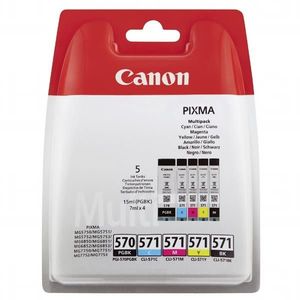 CANON PGI-570, CLI-571 - originálna cartridge, čierna + farebná, 1x15ml/4x6, 5ml vyobraziť