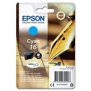 EPSON T1622 (C13T16224012) - originálna cartridge, azúrová, 3, 1ml vyobraziť