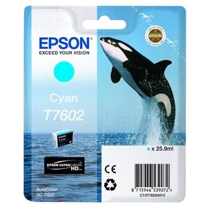 EPSON T7602 (C13T76024010) - originálna cartridge, azúrová, 25, 9ml vyobraziť