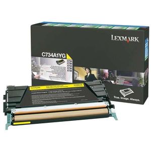 LEXMARK C734A1YG - originálny toner, žltý, 6000 strán vyobraziť
