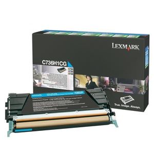 LEXMARK C736H1CG - originálny toner, azúrový, 10000 strán vyobraziť