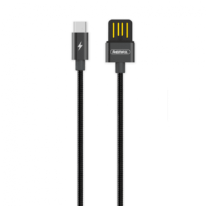 REMAX RC-080a Silver Serpent kábel USB / USB-C 2.1A 1m, čierny vyobraziť