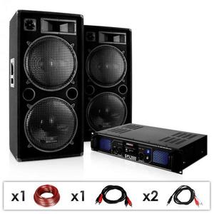 Electronic-Star DJ PA systém "DJ-42", zosilňovač, reproduktor 3000 W vyobraziť