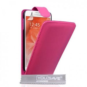 YouSave flipové kožené púzdro Leather-Effect pre Samsung Galaxy S6 ružové vyobraziť