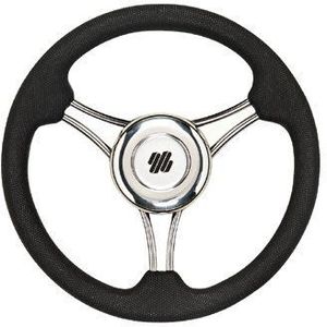 Ultraflex V21B Steering Wheel Stainless 350 PU - Black vyobraziť