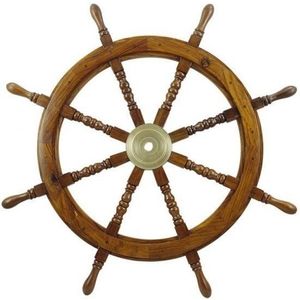 Sea-Club Steering Wheel wood with brass center - o 90cm vyobraziť