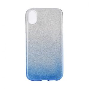Forcell Shining silikónový kryt na iPhone XS Max, modrý/strieborný vyobraziť