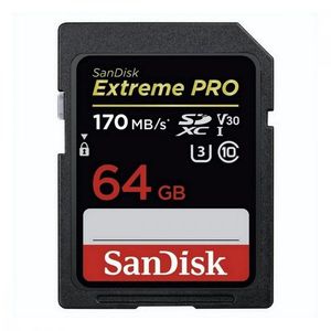 SANDISK EXTREME PRO SDXC 64GB 170MB/S V30 UHS-I, SDSDXXY-064G-GN4IN vyobraziť