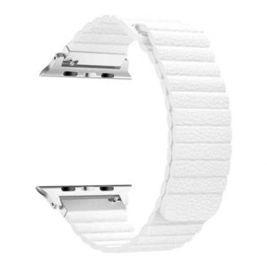 BStrap Leather Loop remienok na Apple Watch 38/40/41mm, White (SAP010C05) vyobraziť