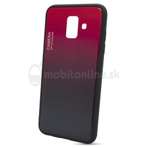 Puzdro Gradient Glass TPU Samsung Galaxy A6 A600 - červené vyobraziť