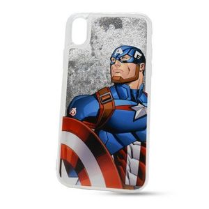 Puzdro Marvel TPU iPhone XR Liquid Captain Amerika vzor 011 (licencia) - transparentné vyobraziť