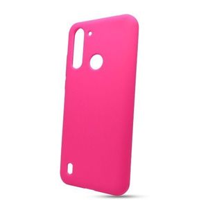 Puzdro Solid Silicone TPU Motorola G8 Power Lite - neon ružové vyobraziť
