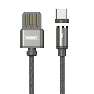 Remax Gravity RC-095a magnetický USB / USB Type C kábel s LED svetlom 1M 2.1A čierny vyobraziť