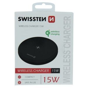 Bezdrôtová nabíjačka Swissten Wireless Charger 15W Čierna vyobraziť