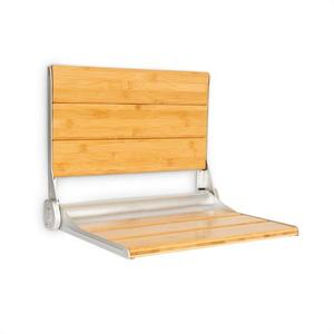 OneConcept Arielle Deluxe, sedadlo do sprchy, bambus, hliník, sklápacie, 160 kg max., drevo vyobraziť