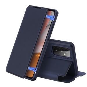 DUX DUCIS Skin X knižkové kožené puzdro na Samsung Galaxy A72 4G, modré vyobraziť