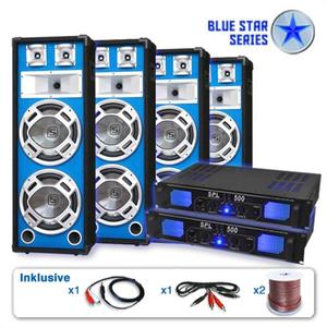 Electronic-Star PA set Blue Star Series „Bassveteran Quadro“, 3200 W vyobraziť