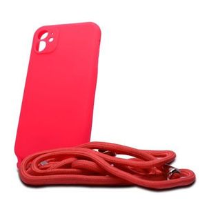 Puzdro Liquid Strap TPU iPhone 11 (6.1) - červené vyobraziť