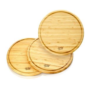 Klarstein 3-dielna súprava bambusových raňajkových dosiek, okrúhle, 25 x 1, 6 cm (ØxV), jednoduchá údržba vyobraziť