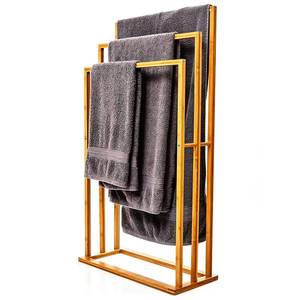 Blumfeldt Vešiak uteráky, 3 tyčky uteráky, 55 x 100 x 24 cm, schodíkový dizajn, bambus vyobraziť