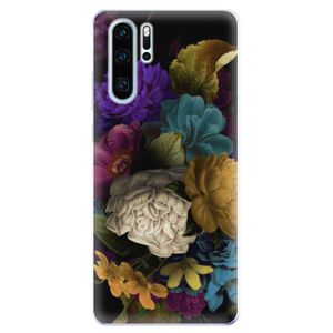 Odolné silikonové pouzdro iSaprio - Dark Flowers - Huawei P30 Pro vyobraziť