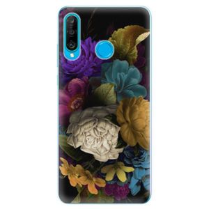 Odolné silikonové pouzdro iSaprio - Dark Flowers - Huawei P30 Lite vyobraziť