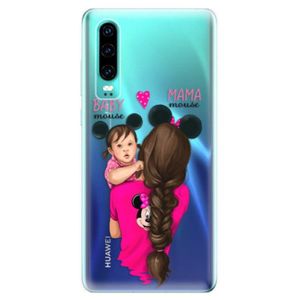Odolné silikonové pouzdro iSaprio - Mama Mouse Brunette and Girl - Huawei P30 vyobraziť