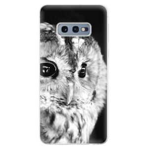 Odolné silikonové pouzdro iSaprio - BW Owl - Samsung Galaxy S10e vyobraziť
