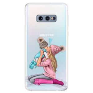 Odolné silikonové pouzdro iSaprio - Kissing Mom - Blond and Boy - Samsung Galaxy S10e vyobraziť