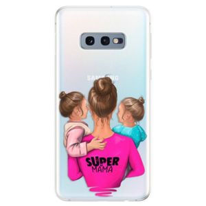 Odolné silikonové pouzdro iSaprio - Super Mama - Two Girls - Samsung Galaxy S10e vyobraziť