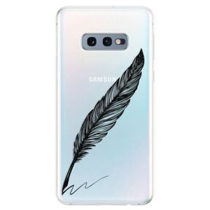 Odolné silikonové pouzdro iSaprio - Writing By Feather - black - Samsung Galaxy S10e vyobraziť