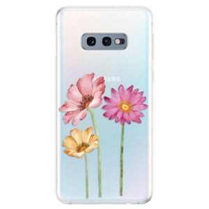 Odolné silikonové pouzdro iSaprio - Three Flowers - Samsung Galaxy S10e vyobraziť