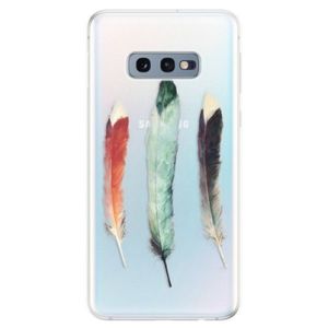 Odolné silikonové pouzdro iSaprio - Three Feathers - Samsung Galaxy S10e vyobraziť