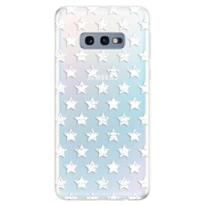Odolné silikonové pouzdro iSaprio - Stars Pattern - white - Samsung Galaxy S10e vyobraziť