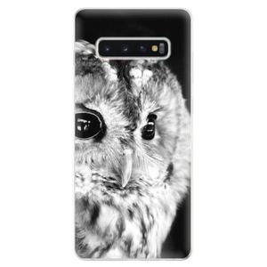 Odolné silikonové pouzdro iSaprio - BW Owl - Samsung Galaxy S10+ vyobraziť