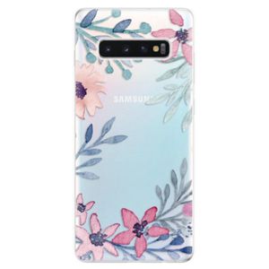 Odolné silikonové pouzdro iSaprio - Leaves and Flowers - Samsung Galaxy S10+ vyobraziť