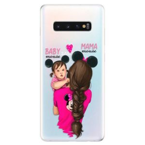 Odolné silikonové pouzdro iSaprio - Mama Mouse Brunette and Girl - Samsung Galaxy S10+ vyobraziť