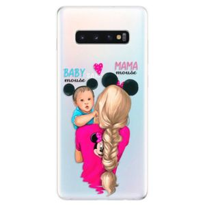 Odolné silikonové pouzdro iSaprio - Mama Mouse Blonde and Boy - Samsung Galaxy S10+ vyobraziť