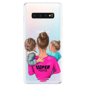 Odolné silikonové pouzdro iSaprio - Super Mama - Boy and Girl - Samsung Galaxy S10+ vyobraziť